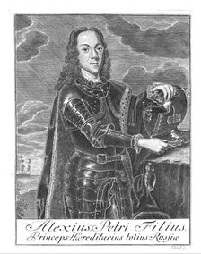 Portrait of Tsarevich Alexei Petrovich of Russia (1690-1718), ca 1730. Artist: Wortmann, Christian Albrecht (1680-1760)