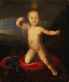 Portrait of Tsarevich Peter Petrovich of Russia (1715-1719), First quarter of 19th cen.. Artist: Anonymous
