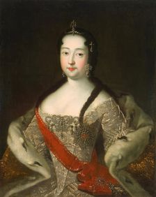 Portrait of Tsarevna Anna Petrovna, 1721. Creator: Unknown