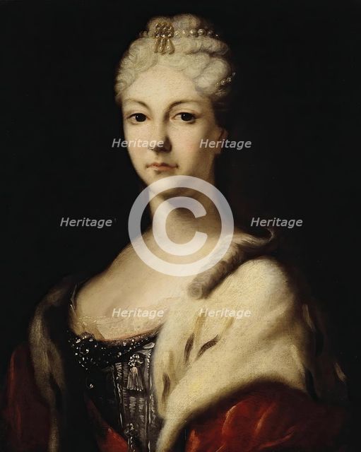 Portrait of Tsarevna Natalia Alexeyevna, 1750. Creator: Ivan Nikitin.