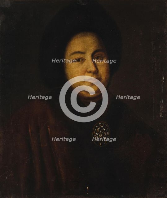 Portrait of Tsarina Evdokiya Feodorovna Lopukhina (1669-1731), the wife of tsar Peter I of Russia, 1 Artist: Anonymous  