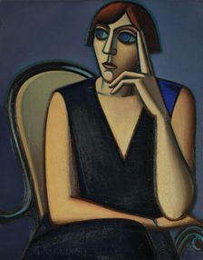 Portrait of Tusnelda Sanders, 1928. Creator: Vilhelm Lundstrom