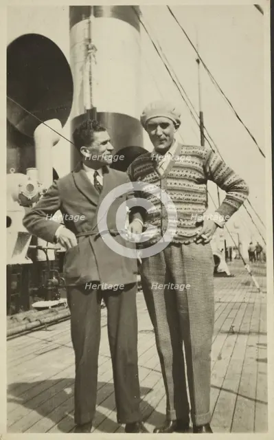 Portrait of two men, 1920-1930. Creator: Fédèle Azari.