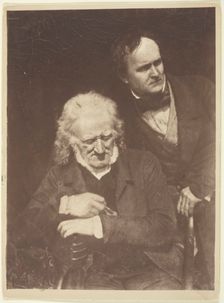 Portrait of Two Men (John Henning and Alexander Handyside Ritchie), c. 1845, printed 1890/1900. Creators: David Octavius Hill, Robert Adamson, Hill & Adamson