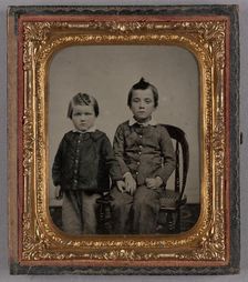 Portrait of Two Boys, about 1860. Creator: Unknown
