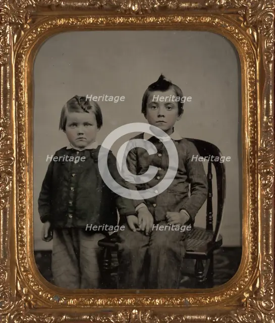 Portrait of Two Boys, about 1860. Creator: Unknown.