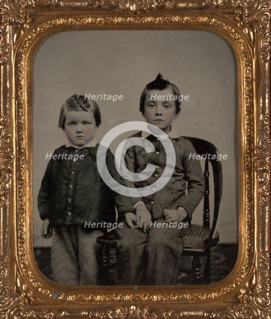 Portrait of Two Boys, about 1860. Creator: Unknown.