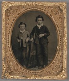 Portrait of Two Boys standing, about 1880. Creator: Unknown