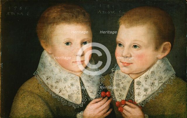 Portrait of Two Brothers, 1586. Creator: Marcus Gheeraerts, the Younger.