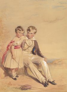 Portrait of Two Children, 1837. Creator: George Richmond