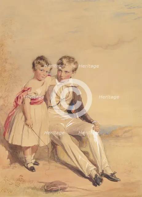 Portrait of Two Children, 1837. Creator: George Richmond.