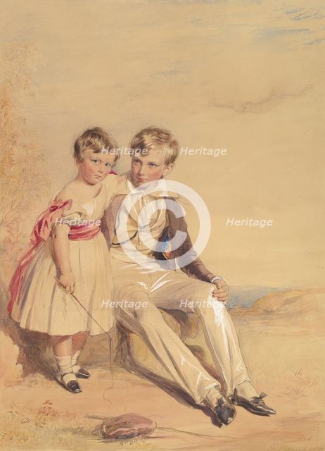 Portrait of Two Children, 1837. Creator: George Richmond.