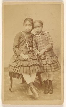 Portrait of Two Girls, 1865-1870. Creator: Joseph J Butman