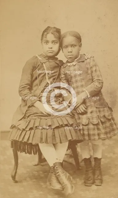 Portrait of Two Girls, 1865-1870. Creator: Joseph J Butman.