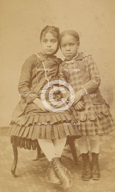 Portrait of Two Girls, 1865-1870. Creator: Joseph J Butman.