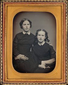 Portrait of Two Girls, c. 1853. Creator: Unknown