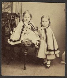 Portrait of Two Girls in Matching Capes, late 19th century. Creator: Unknown