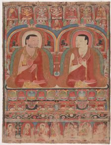 Portrait of Two Lamas, c. 1300. Creator: Unknown