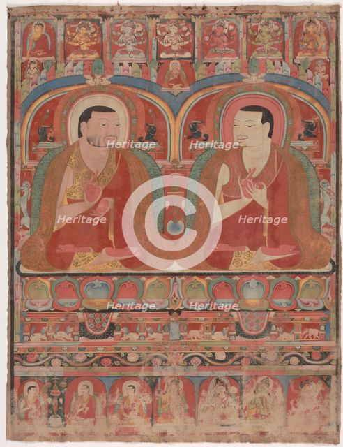 Portrait of Two Lamas, c. 1300. Creator: Unknown.