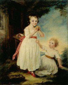 Portrait of two little girls, called the cakes, c1790-1799. Creators: William Artaud, John Hoppner