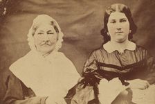 Portrait of Two Seated Women, 1860-1865. Creator: Jacob Byerly