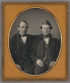 Portrait of Two Seated Men, about 1850. Creator: Unknown