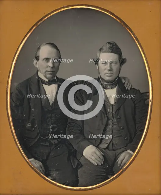 Portrait of Two Seated Men, about 1850. Creator: Unknown.