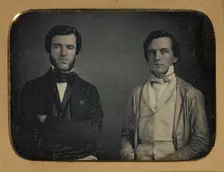 Portrait of two seated men, about 1850. Creator: Unknown