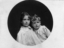 Portrait of two unknown children, c1900s. Creator: Robert Augustus Henry L'Estrange