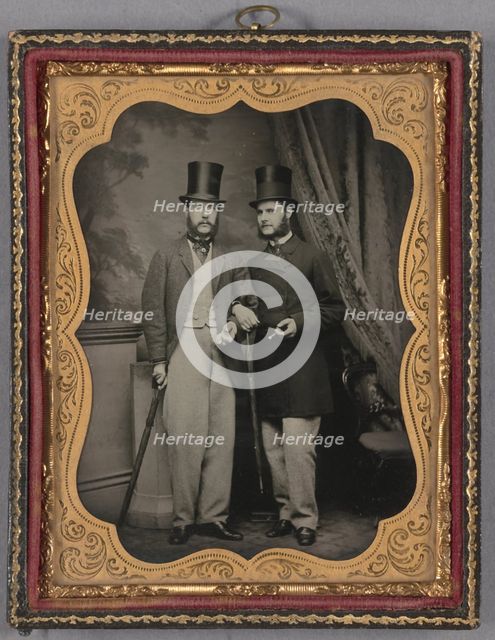 Portrait of Two Unidentified Bearded Men, about 1860. Creator: Unknown.