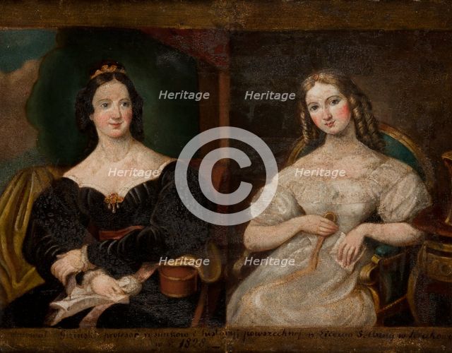 Portrait of Two Women, 1828. Creator: Antoni Gizinski.