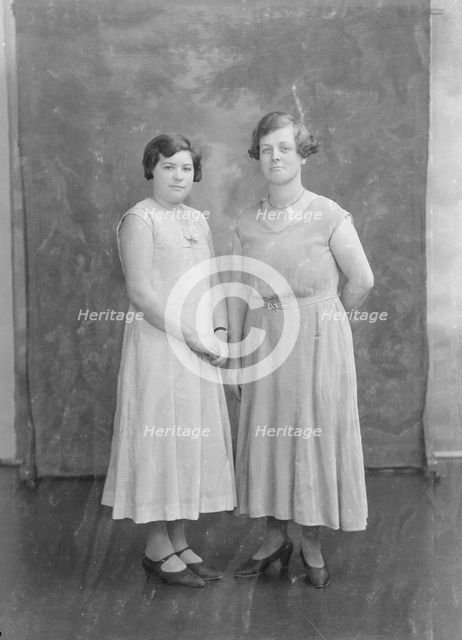 Portrait of two women, c1935. Creator: Kirk & Sons of Cowes.