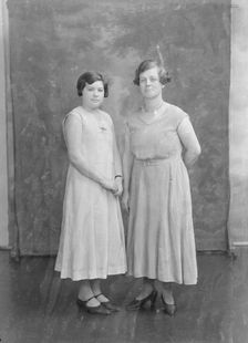 Portrait of two women, c1935. Creator: Kirk & Sons of Cowes