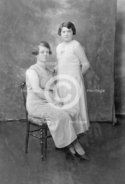 Portrait of two women, c1935. Creator: Kirk & Sons of Cowes.