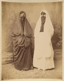 Portrait of Two Women in Middle Eastern Dress, about 1880s. Creator: Felix Bonfils