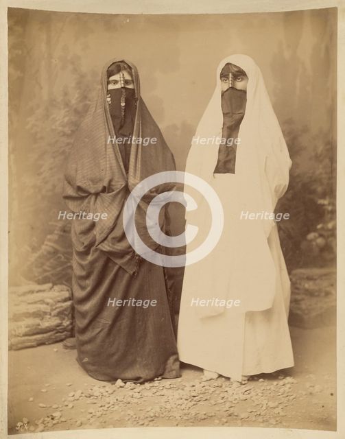 Portrait of Two Women in Middle Eastern Dress, about 1880s. Creator: Felix Bonfils.