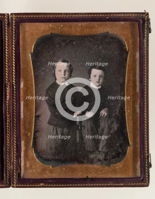 Portrait of Two Young Boys, c1851. Creator: Unknown.