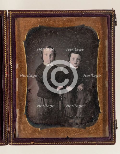Portrait of Two Young Boys, c1851. Creator: Unknown.
