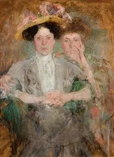 Portrait of Two Young Ladies, c1904. Creator: Olga Boznanska