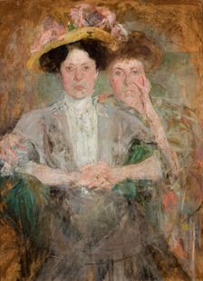 Portrait of Two Young Ladies, c1904. Creator: Olga Boznanska