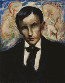 Portrait of Tyko Sallinen, 1919. Creator: Jalmari Ruokokoski