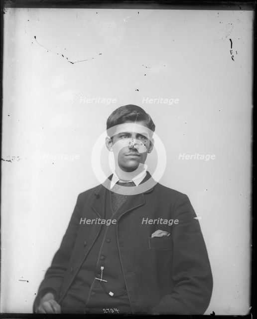 Portrait of Unidentified Man in Suit, 1880s. Creator: United States National Museum Photographic Laboratory.