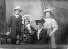 Portrait of unknown family, 1906. Creator: Robert Augustus Henry L'Estrange