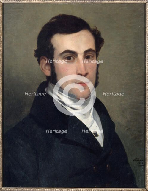 Portrait of unknown person, perhaps Alexandre-Auguste Ledru-Rollin, 1833. Creator: Alphonse Lavaudan.