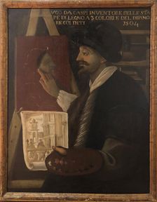Portrait of Ugo da Carpi (1480-1532), 1783-1791. Creator: Montanari (Il Postetta); Antonio (active second half of the 18th cen.)