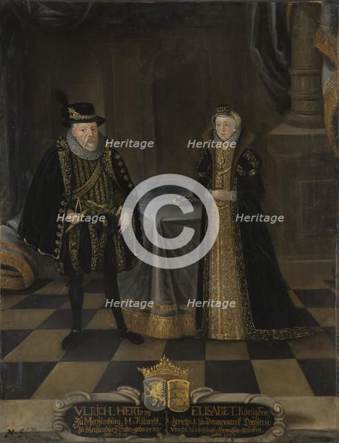 Portrait of Ulrich III (1527-1603), Duke of Mecklenburg and Elizabeth of Denmark (1524-1586), Duches