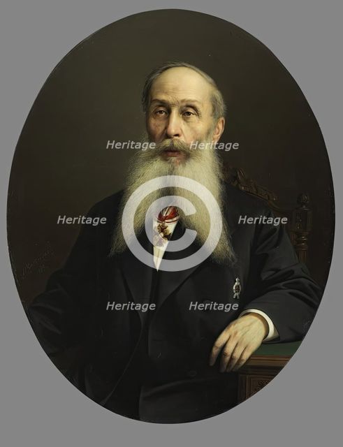Portrait of V.A.Chernokhvostov, 1889. Creator: Pyotr Petrovich Zabolotsky.
