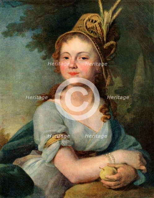 'Portrait of V. I. Arsenyeva', mid-1790s, (1939). Creator: Vladimir Borovikovsky.
