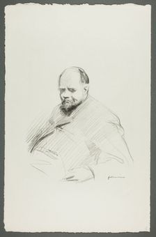 Portrait of Vollard, Seated, c. 1910. Creator: Jean Louis Forain