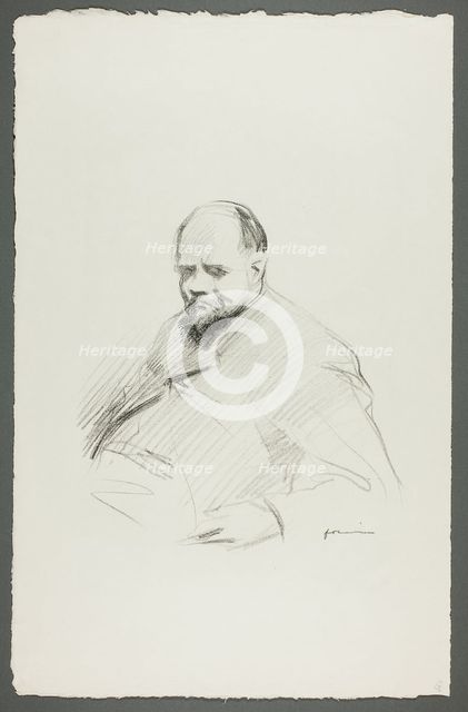 Portrait of Vollard, Seated, c. 1910. Creator: Jean Louis Forain.